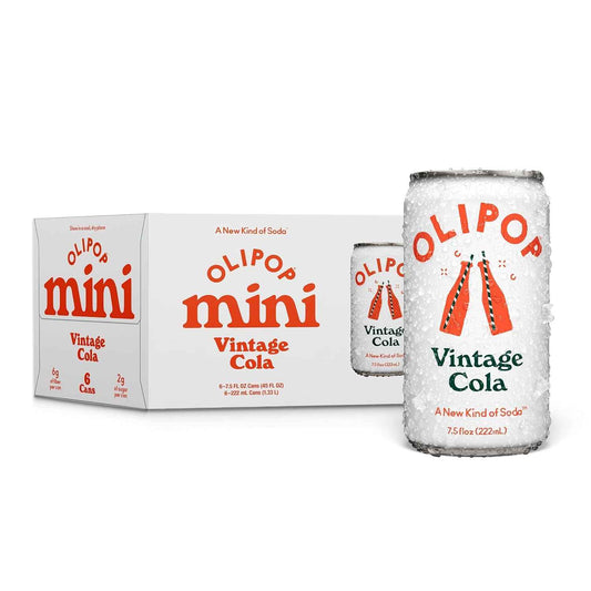 OLIPOP Minis Prebiotic Soda Pop, Pantry Pack Packed with Prebiotics, Fiber, and Botanicals, Gluten Free, GMO Free