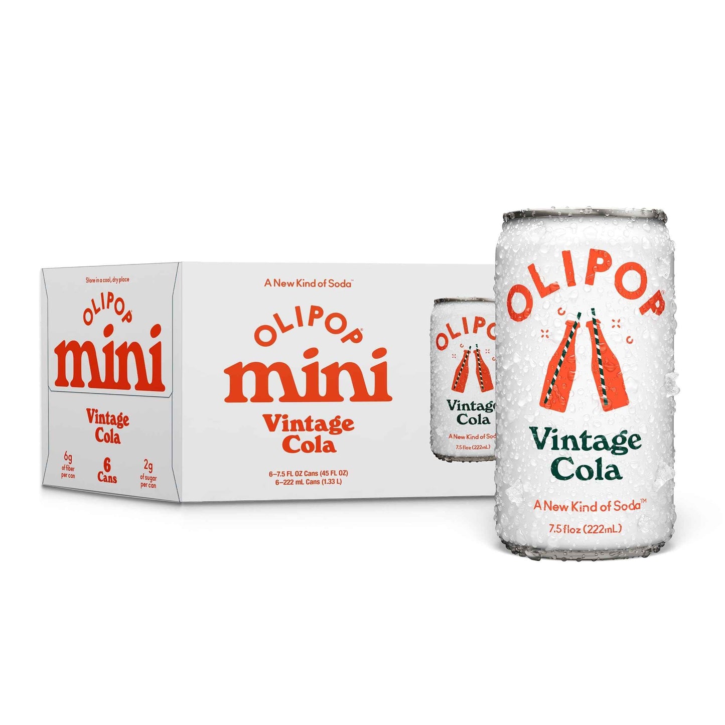 OLIPOP Minis Prebiotic Soda Pop, Pantry Pack Packed with Prebiotics, Fiber, and Botanicals, Gluten Free, GMO Free