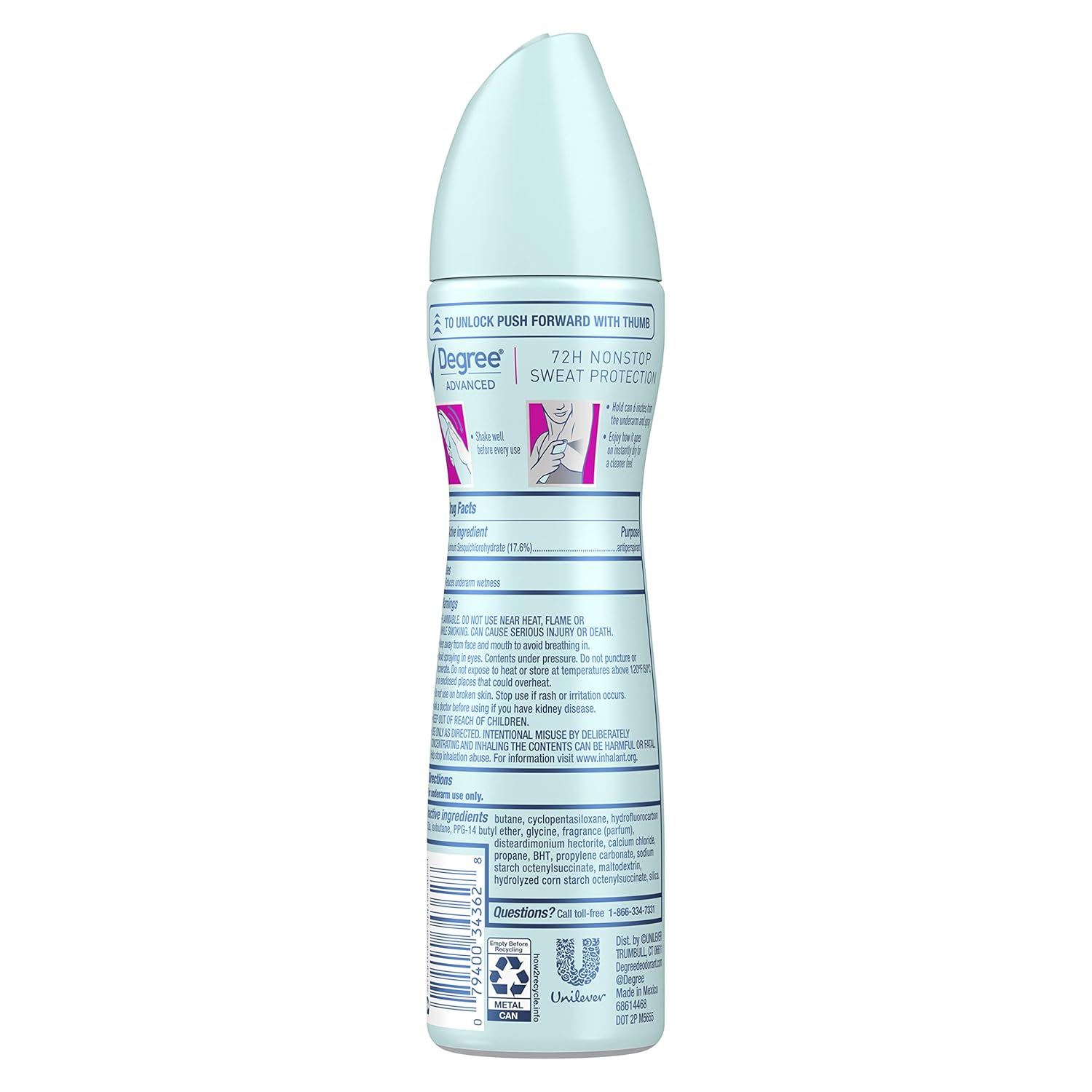 Degree_Advanced_Antiperspirant_Deodorant_Dry_Spray_72-Hour_Sweat_and_Odor_Protection_Sheer_Powder_Deodorant_Spray_For_Women_With_MotionSense_Technology_3.8_oz,_Pack_of_3