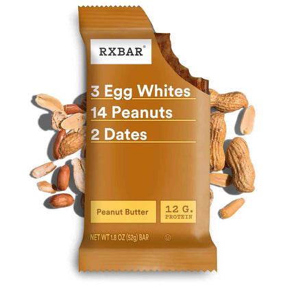 RXBAR Protein Bars, 12g Protein, Gluten Free Snacks, Snack Bars, Peanut Butter