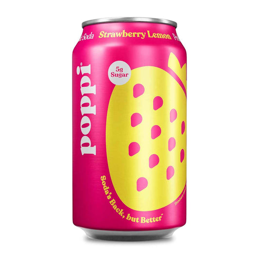 Poppi Sparkling Prebiotic Soda Beverage with Apple Cider Vinegar, Seltzer Water and Fruit Juice, 12 Fl Oz, 1 Count, Packaging May Vary