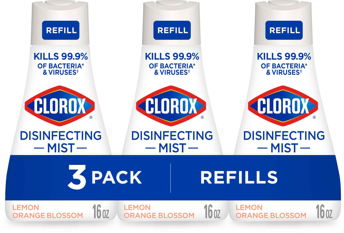 Clorox Disinfecting Mist, Lemon and Orange Blossom, 1 Spray and 1 Refill