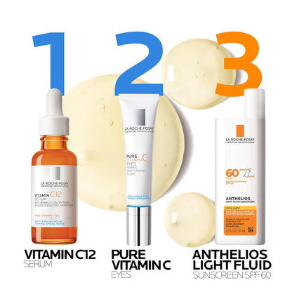 La_Roche-Posay_Pure_12%_Vitamin_C_Serum_For_Face_With_Hyaluronic_Acid_&_Salicylic_Acid,_Hydrating_Face_Serum,_Boost_Radiance_&_Reduce_Wrinkles,_2_Formulas_for_Normal_or_Oily_Skin_Control
