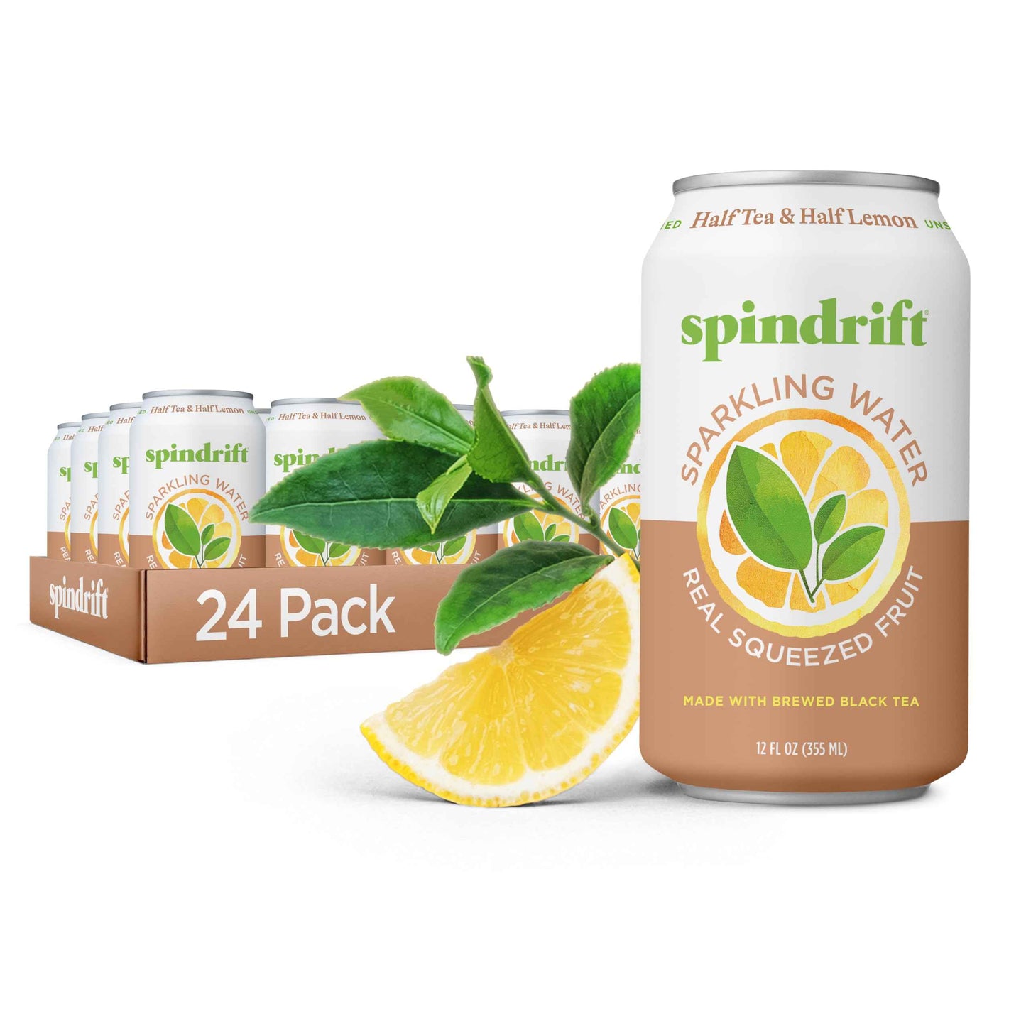 Spindrift Sparkling Water, Made with Real Squeezed Fruit, 12 Fl Oz Cans