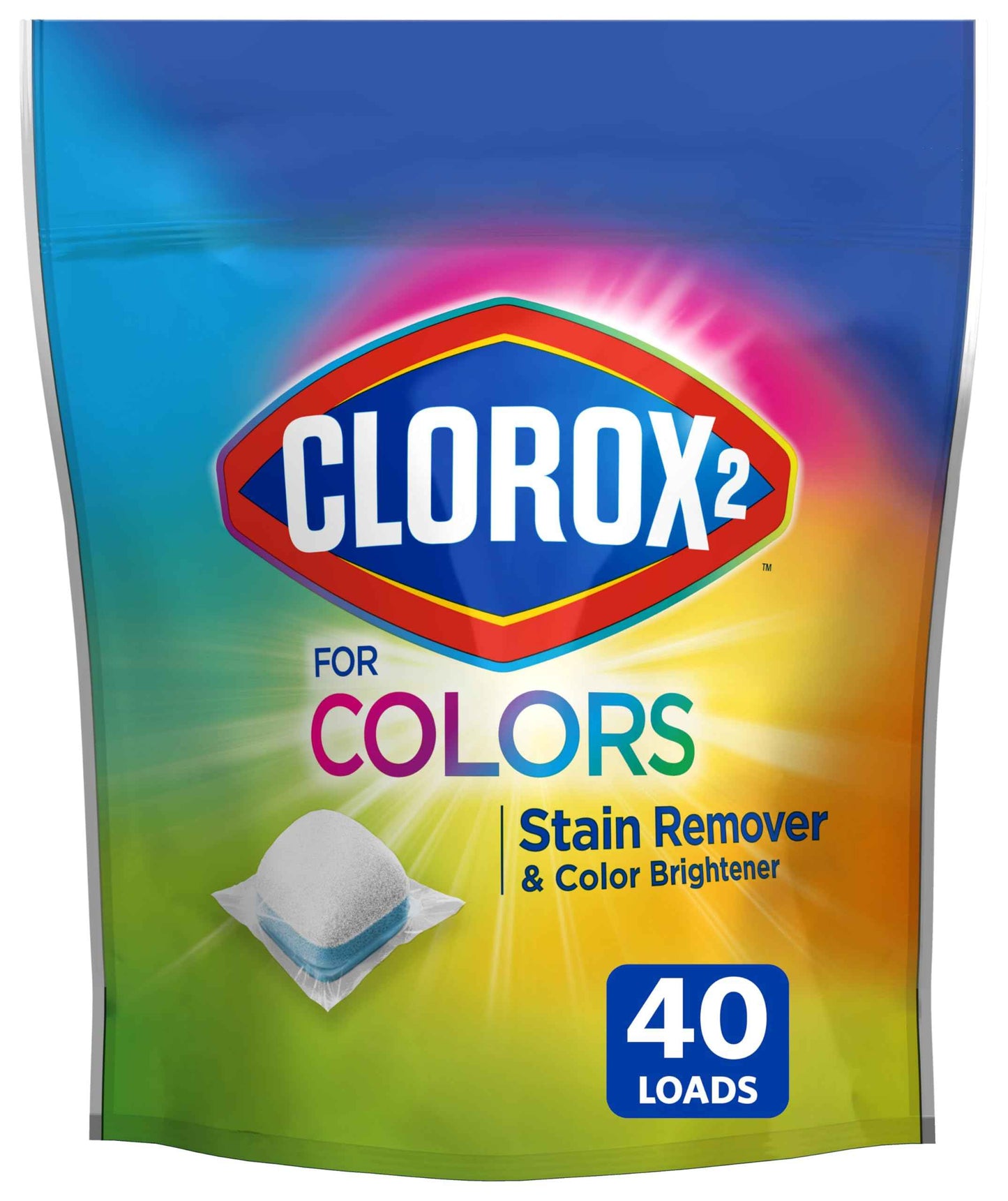 Clorox 2 for Colors - Stain Remover and Color Brightener Packs, 40 Count
