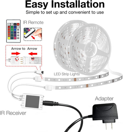 DAYBETTER_Smart_WiFi_Led_Lights_50ft/65.6FT/100ft,_Tuya_App_Controlled_Led_Strip_Lights,_Work_with_Alexa_and_Google_Assistant,_Timer_Schedule,_Color_Changing_Led_Lights_for_Bedroom_Party_Kitchen