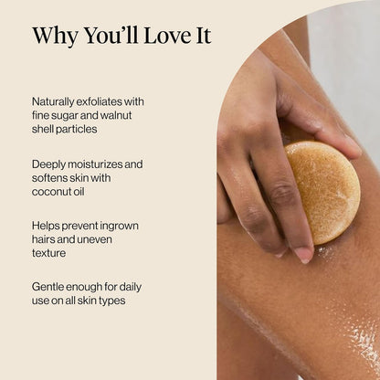Kitsch_Exfoliating_Sugar_Body_Scrub_Bar_Soap_–_Polishing_Soap_Bar_with_Granules,_Walnut_Shell_&_Coconut_Oil_–_Hydrating_Exfoliating_Body_Scrub_for_Smooth,_Glowing_Skin_Care_–_Made_in_the_USA_-_4_oz