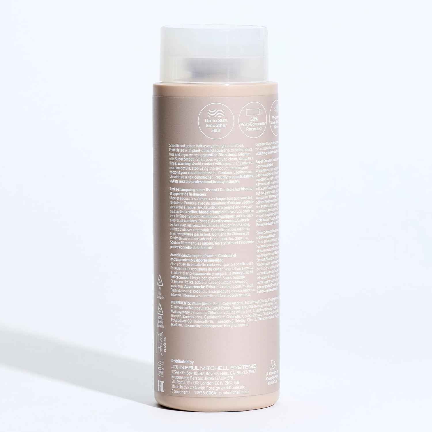 Paul Mitchell Super Smooth Conditioner, Controls Frizz, Adds Softness, For Frizzy Hair