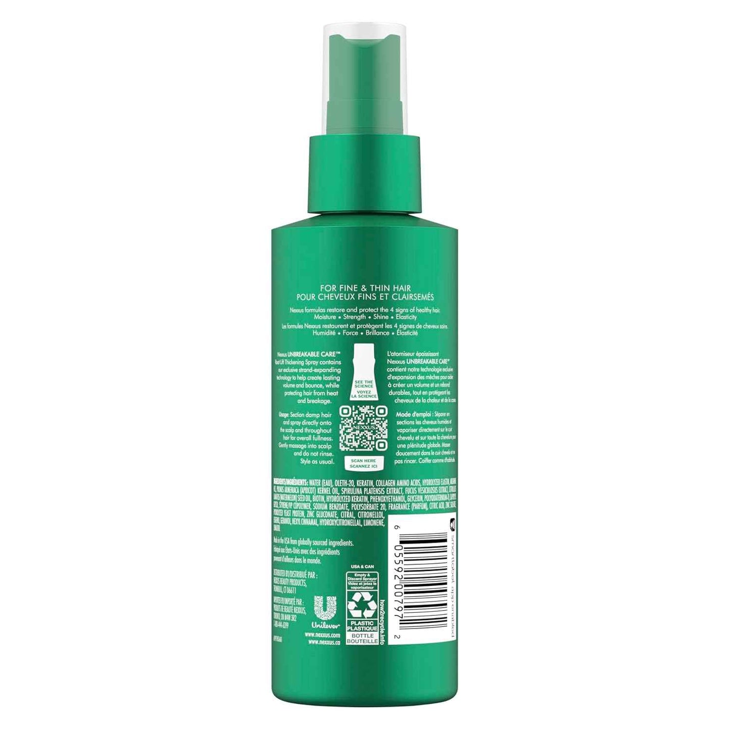 Nexxus Root Lift Thickening Spray Unbreakable Care with ProteinFusion Blend of Biotin, Keratin & Collagen Amino Acids