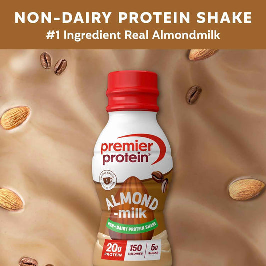 Premier Protein Non-Dairy Plant Based Almondmilk Protein Shake – 20g Protein, 5g Sugar, 11.5 Fl oz