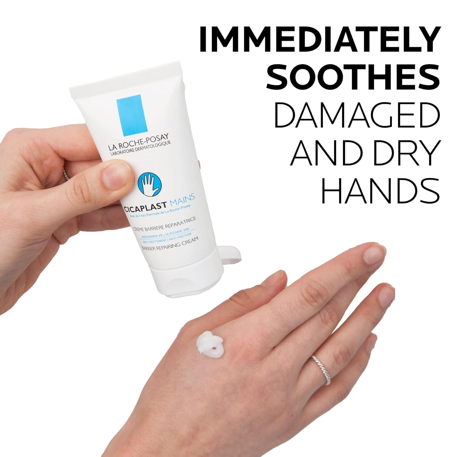 La_Roche-Posay_Cicaplast_Hand_Cream,_Instant_Relief_Moisturizing_Hand_Lotion_for_Dry_Hands,_Shea_Butter_Lotion_for_Dry_Cracked_Hands,_Non_Greasy,_Fragrance_Free