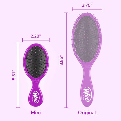 Wet Brush Mini Detangler Hair Brush, Detangling Travel Hair Brush - Ultra-Soft IntelliFlex Bristles Glide Through Tangles with Ease - Pain-Free - All Hair Types
