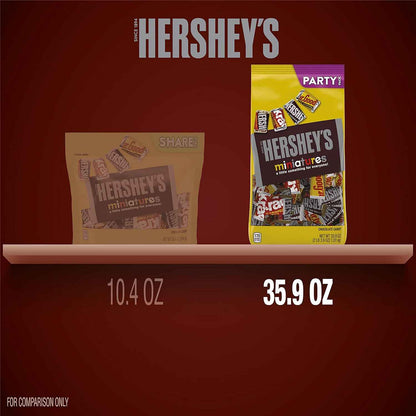 HERSHEY'S Miniatures Assorted Chocolate Candy Party Pack, 35.9 oz, Easter Basket Stuffers
