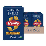 Barilla Medium Shells Pasta, 16 oz. Box - Non-GMO, Made with Durum Wheat Semolina - Kosher Certified