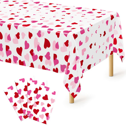 Pink Red Heart - 4pcs 54x108 in