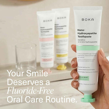 Boka Fluoride Free Toothpaste, Nano Hydroxyapatite Toothpaste, Appropriate for Sensitive Teeth - for Adult Oral Care