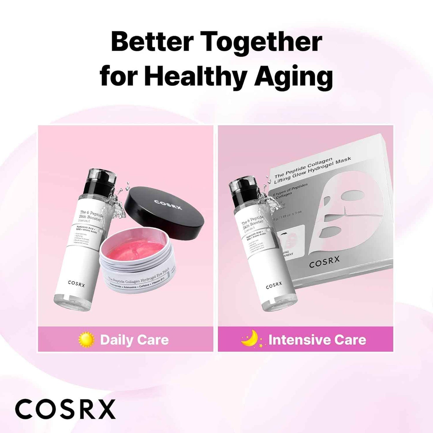 COSRX Pink Collagen Lifting Glow Hydrogel Face Masks Skincare, Collagen Face Mask, Travel Essentials, Overnight Face Mask, Korean SkinCare