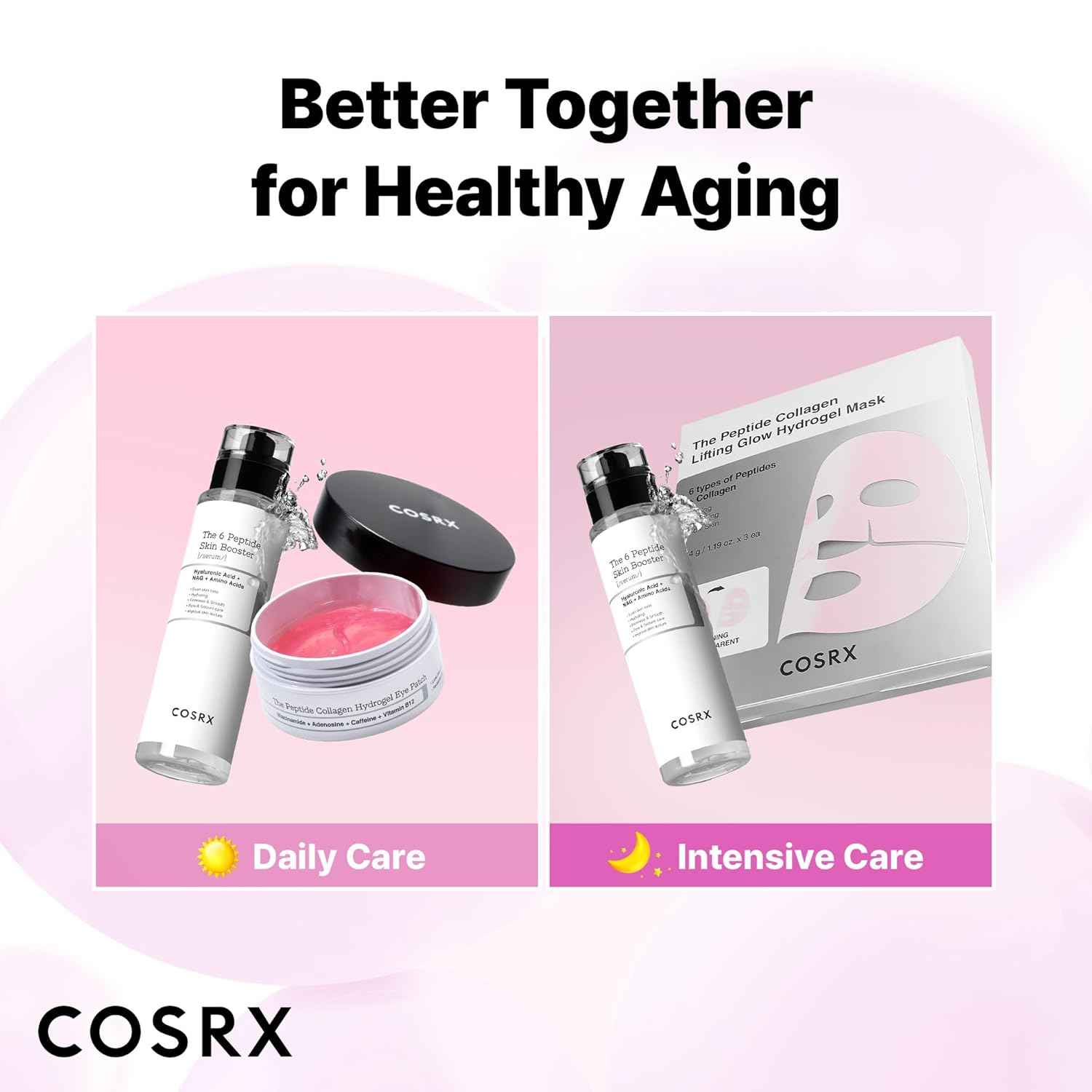 COSRX Pink Collagen Lifting Glow Hydrogel Face Masks Skincare, Collagen Face Mask, Travel Essentials, Overnight Face Mask, Korean SkinCare