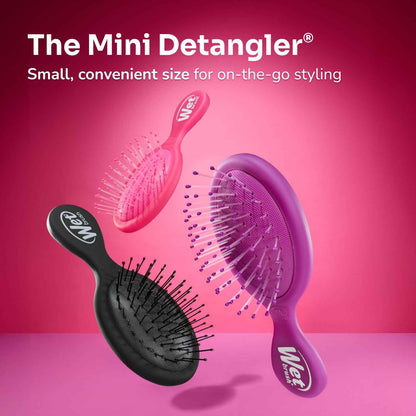 Wet Brush Hello Disney Minnie Mouse - Detangling Travel Hair Brush - Ultra-Soft IntelliFlex Bristles Glide Through Tangles with Ease - Mini Hair Brush - Pain-Free - All Hair Types, Limited Edition