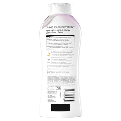 Olay_Body_Wash_for_Women,_Age_Defying_with_Vitamin_E,_24hr_Moisturizing,_Hydrating_&_Refreshing,_B3_Vitamin_Complex,_Free_of_Parabens_&_Phthalates,_for_All_Skin_Types,_Scented,_22_fl_oz_(Pack_of_4)