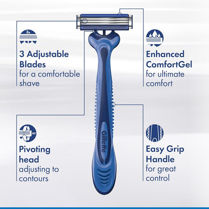 Gillette_Sensor3_Comfort_Men's_Disposable_Razors,_12_Razors