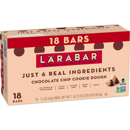 Larabar Chocolate Chip Cookie Dough Fruit and Nut Bars, Gluten Free and Vegan