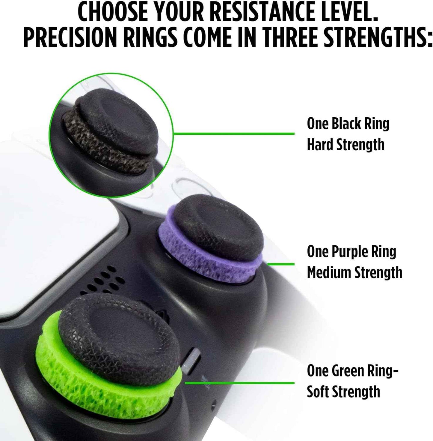 KontrolFreek Aim Boost Kit for PlayStation 5 (PS5) and PlayStation 4 (PS4) Controller | Includes Performance Thumbsticks and Precision Rings | Galaxy Edition