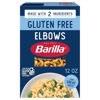 BARILLA Gluten Free Elbows Pasta, 12 Ounce - Non-GMO Gluten Free Pasta Made with 2 Ingredients