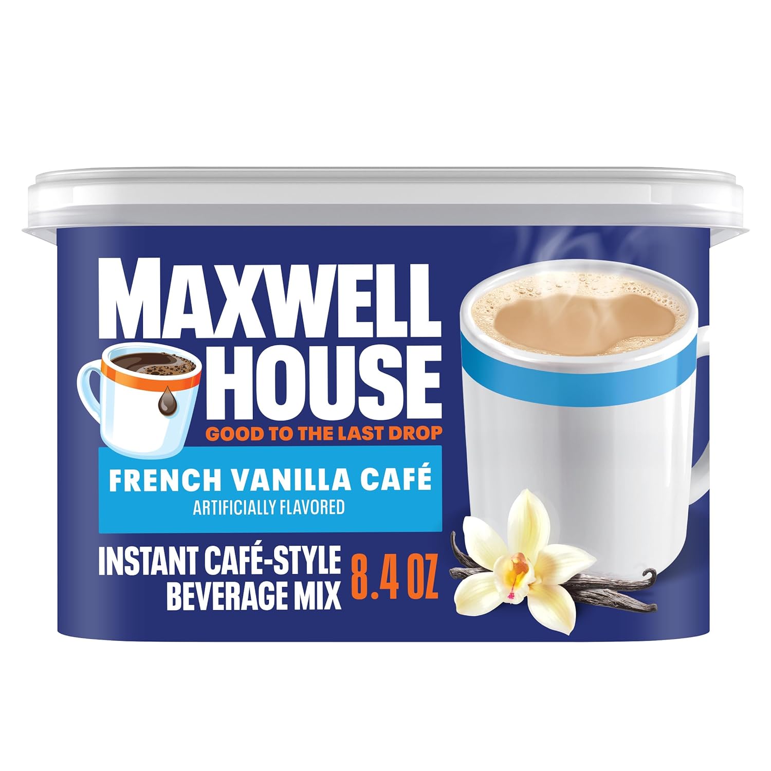 Maxwell_House_Instant_Cafe-Style_Beverage_Mix,_Easy_to_Prepare,_1_Canister,_for_Quick_Morning_Coffee_or_Afternoon_Treat,_French_Vanilla_Cafe,_Kosher_Dairy,_8.4_oz