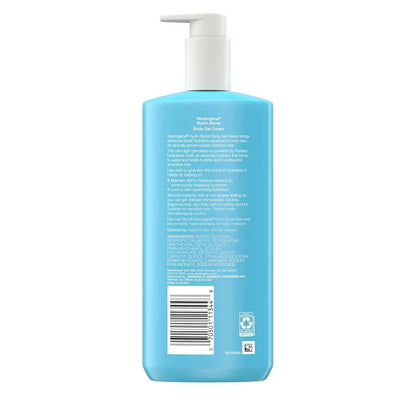 Neutrogena Hydro Boost Body Gel Cream, Hydrating Body Lotion with Hyaluronic Acid for Sensitive Skin, Fragrance-Free Hyaluronic Acid Moisturizer, 16 oz