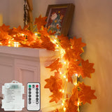 suddus Vine with Fairy Lights Battery Operated, 33ft 100 LED Ivy String Lights with Remote, Leaf Lights for Bedroom, Room, Wall, Garden, Party, Wedding Decor (Warm White)