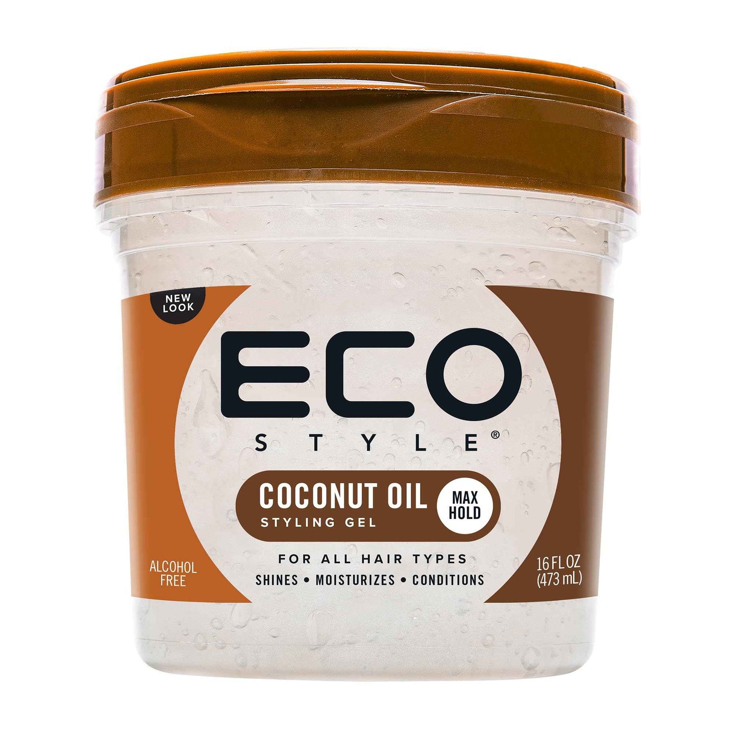 Eco Style Coconut Oil Styling Gel - Adds Luster and Moisturizes Hair - Weightless Styling and Superior Hold - Prevents Breakage and Split Ends - Promotes Scalp Health - Ideal for all Hair