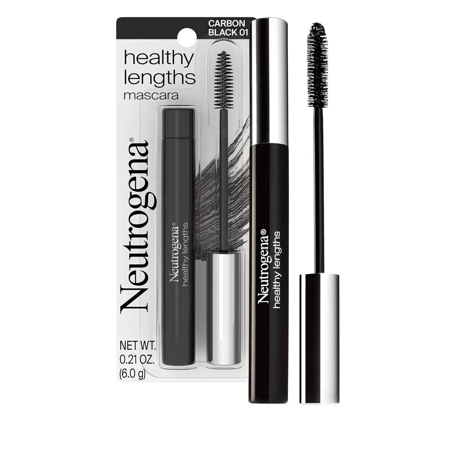 Neutrogena Healthy Lengths Mascara - with Vitamin E & Olive Oil, Lengthening Formula Extends the Look of Your Lashes up to 100% without Clumping, Flaking or Smudging