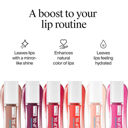 Neutrogena Hydro Boost Tinted Lip Oil with Hyaluronic Acid, Hydrating and Nourishing Lip Oil for Fuller Looking Lips, 2 fl. Oz