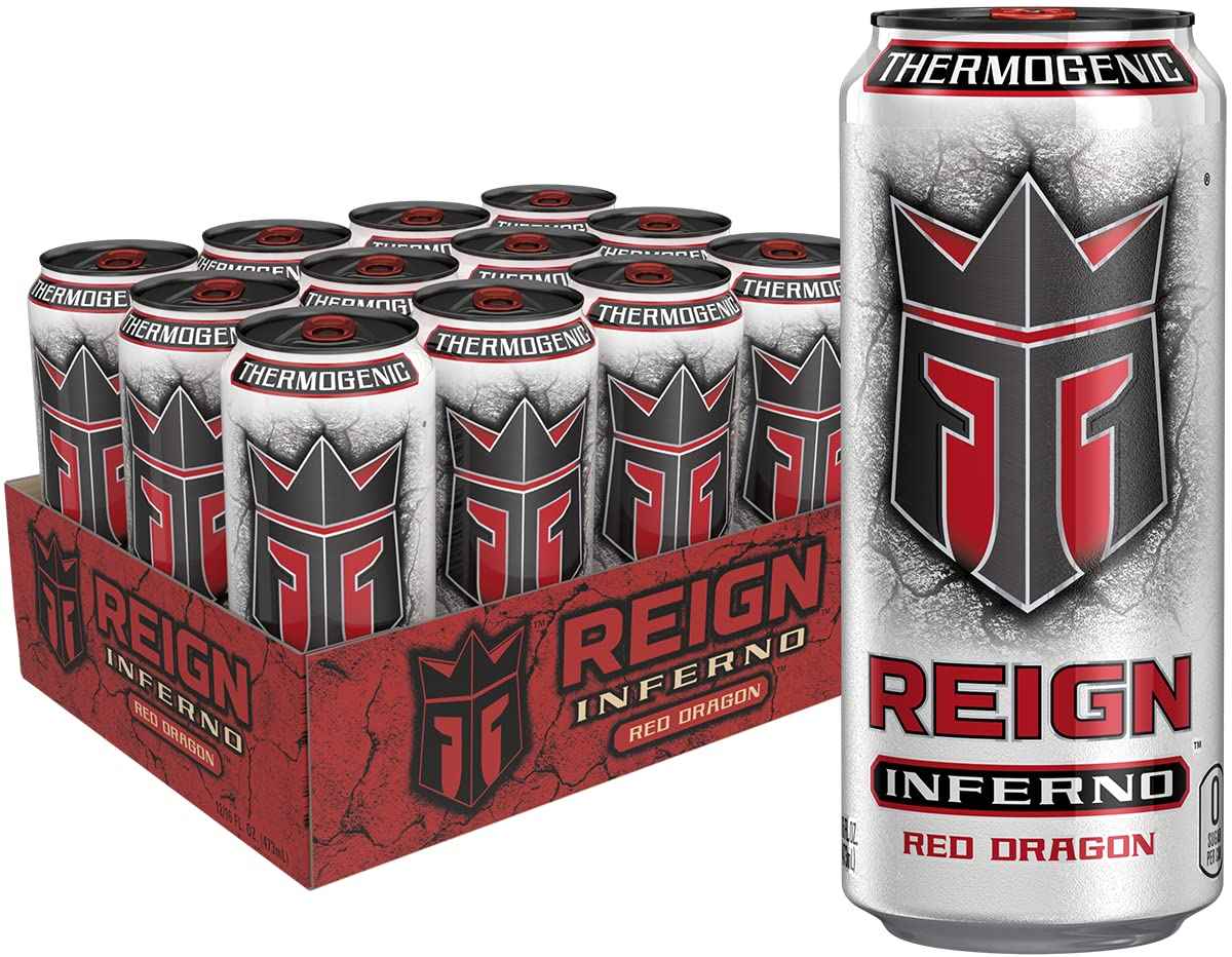 Reign Inferno, Thermogenic Fuel, Fitness and Performance Drink, 16 Fl Oz (Pack of 12)
