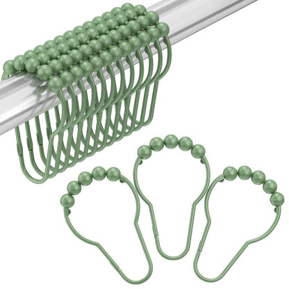 Amazer Shower Curtain Hooks, Decorative Shower Curtain Hooks, Shower Hooks for Shower Curtain Rust Proof Stainless Steel Shower Curtain Hooks