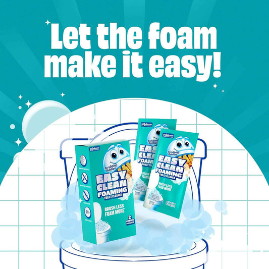 Scrubbing Bubbles Easy Clean Foaming Toilet Bowl Cleaner, Easy Drop In Powder Pouches