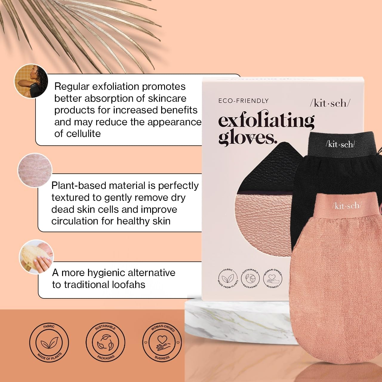 Kitsch_Exfoliating_Gloves_2pc_–_Korean_Exfoliating_Mitt_&_Deep_Exfoliating_Body_Scrubber_for_Shower,_Bath_|_Body_Exfoliator,_Dead_Skin_Remover_|_Skin_Care_for_Smooth,_Renewed_Skin_-_Black_&_Terracotta
