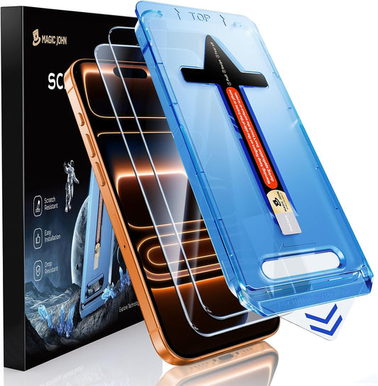 MAGIC_JOHN_2_Pack_for_iPhone_17_Pro_Max_6.9_inch_Tempered_Glass_Screen_Protector,_Auto_Dust-Elimination,_Bubble_Free,_HD_Clear,_Easy_Installation