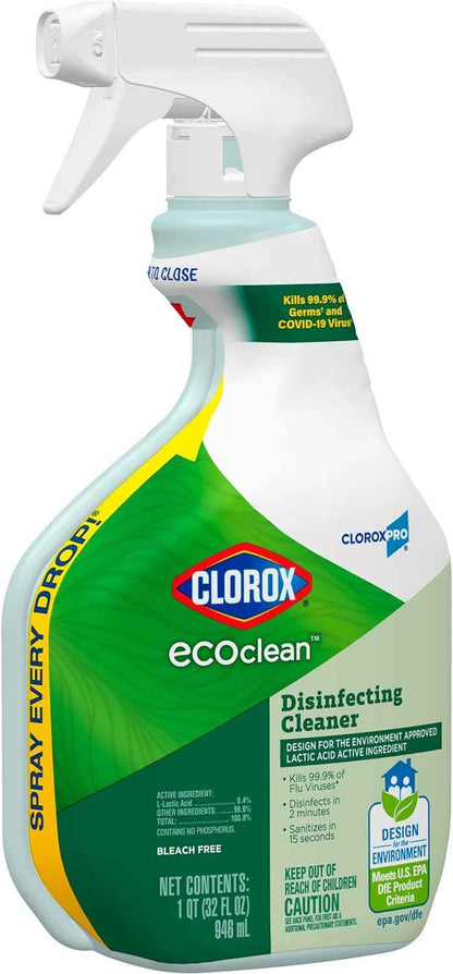 Clorox CloroxPro EcoClean Disinfecting Cleaner Spray Bottle