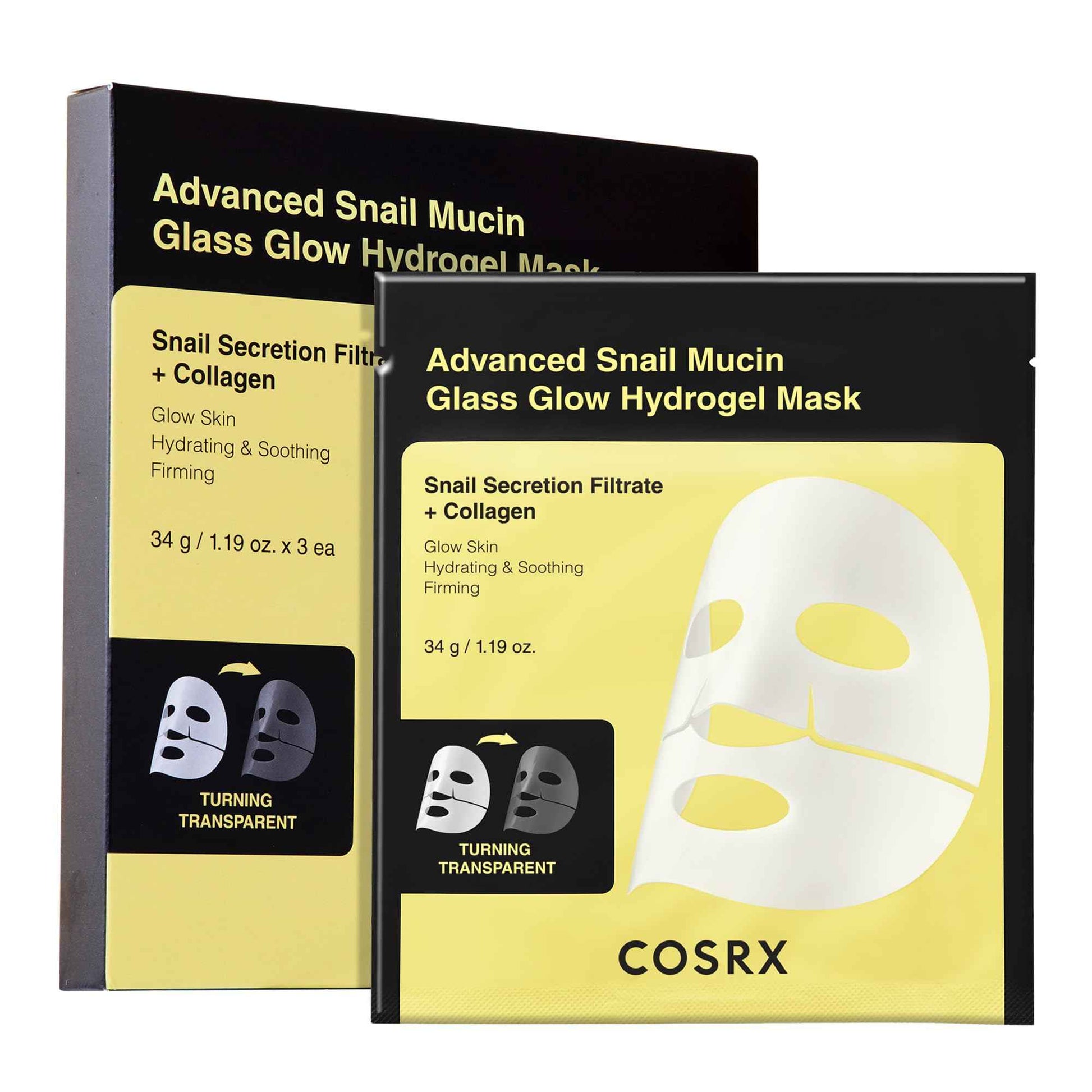 COSRX Pink Collagen Lifting Glow Hydrogel Face Masks Skincare, Collagen Face Mask, Travel Essentials, Overnight Face Mask, Korean SkinCare