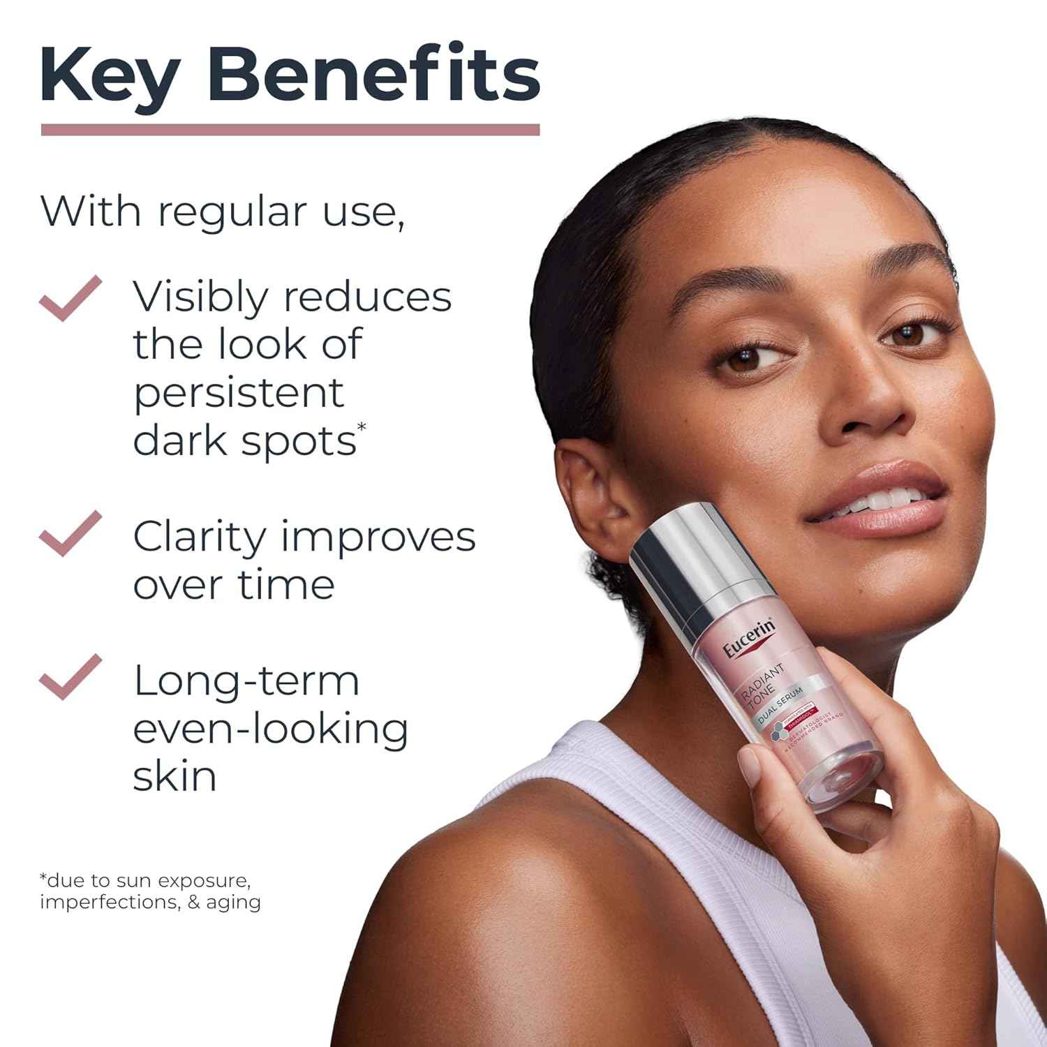 Eucerin Radiant Tone Dual Serum Dark Spot Corrector, Dark Spot Serum with Thiamidol and Hyaluronic Acid
