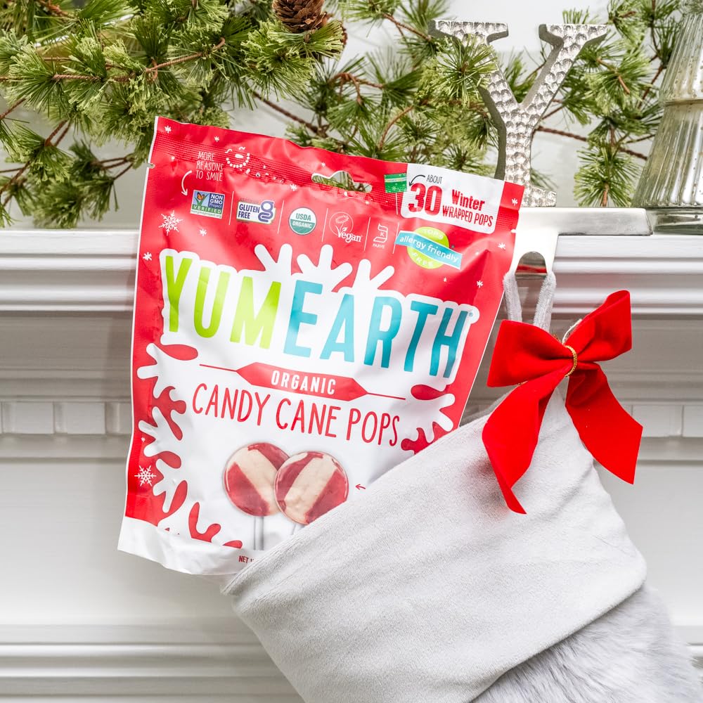 YumEarth_Organic_Candy_Cane_Lollipops_-_Individually_Wrapped_Peppermint_Pops_-_Dye_Free,_Allergy_Friendly,_Non_GMO,_Gluten_Free,_Vegan_-_30_Count_(Pack_of_1)