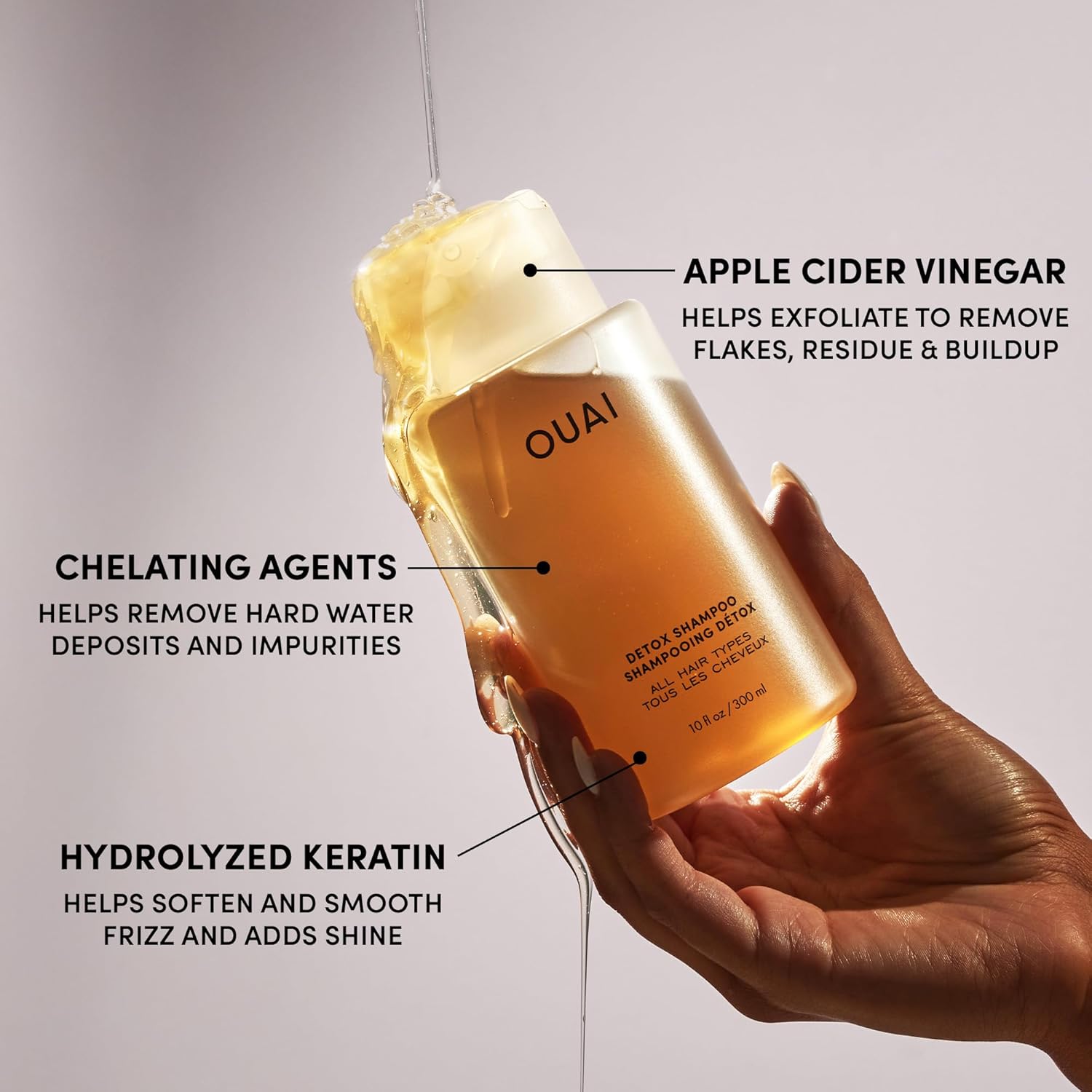 OUAI_Detox_Shampoo_-_Clarifying_Shampoo_for_Build_Up,_Dirt,_Oil,_Product_and_Hard_Water_-_Apple_Cider_Vinegar_&_Keratin_for_Clean,_Refreshed_Hair_-_Sulfate-Free_Hair_Care_(10_oz)