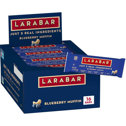Larabar Blueberry Muffin Fruit and Nut Bars, Gluten Free and Vegan, 25.6 oz, 16 Ct