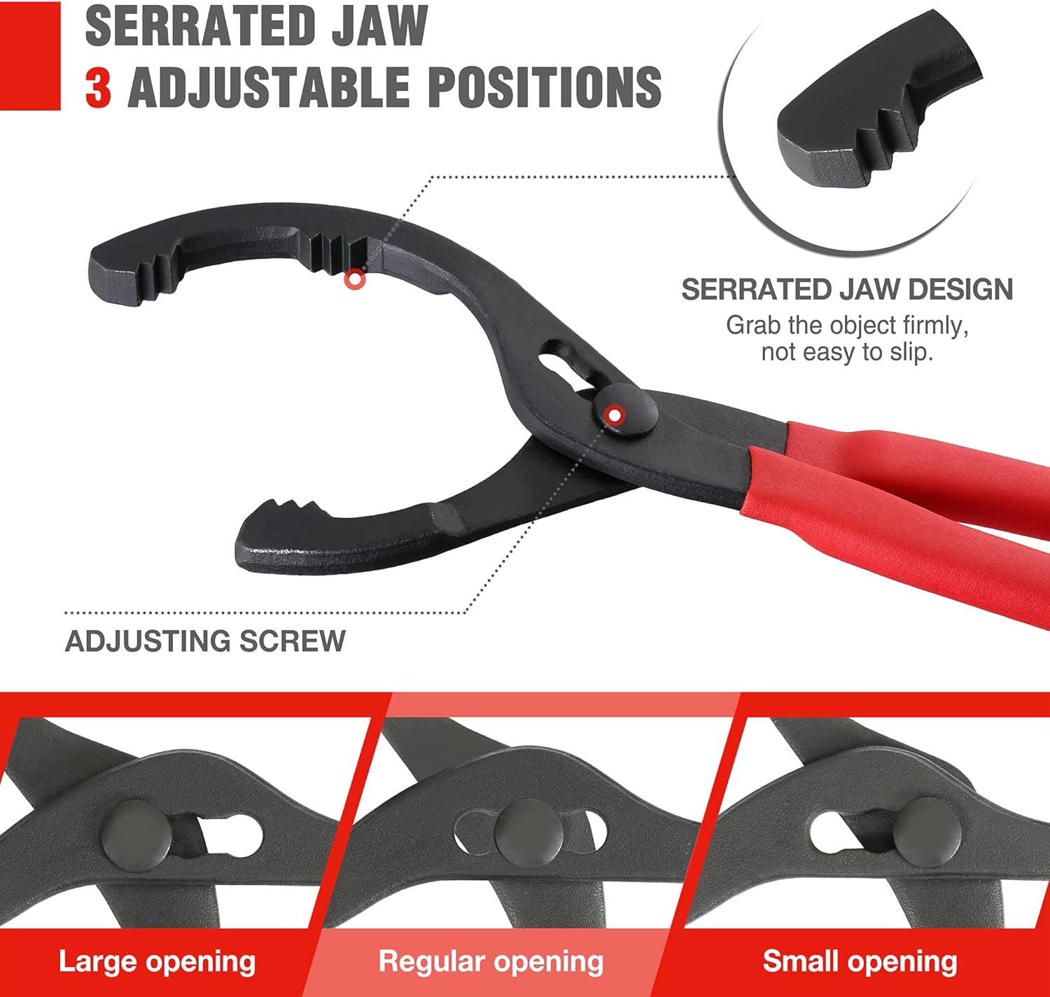 WORKPRO_12"_Adjustable_Oil_Filter_Pliers,_Wrench_Adjustable_Oil_Filter_Removal_Tool,_Ideal_For_Engine_Filters,_Conduit,_&_Fittings,_W114083A