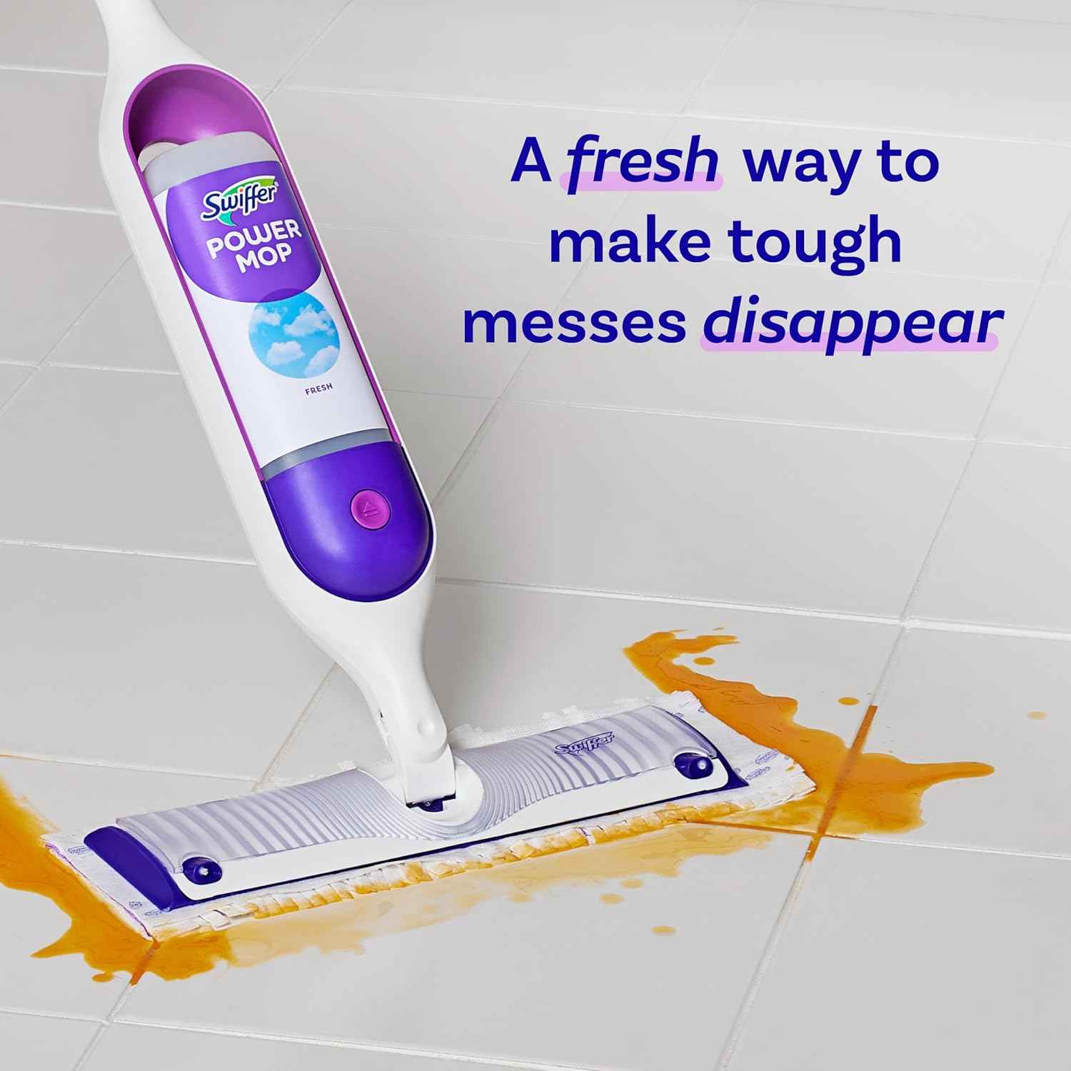 Swiffer PowerMop Floor Cleaning Solution, PowerMop Refills, Floor Cleaner for Mopping