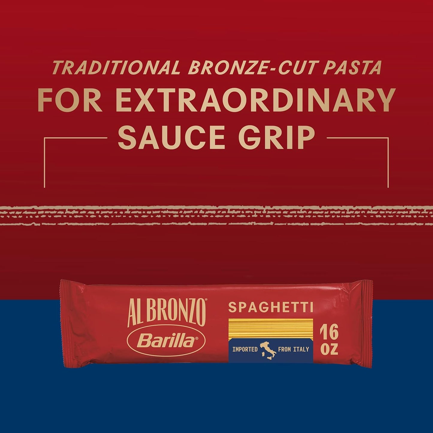 Barilla_Al_Bronzo_Spaghetti_Pasta_(1_lb),_Bronze_Cut_Pasta_Created_from_High_Quality_Durum_Wheat,_Imported_from_Italy,_Non-GMO,_Kosher
