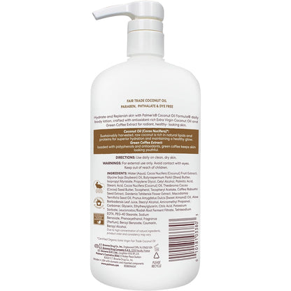 Palmer's_Coconut_Oil_Formula_Body_Lotion_for_Dry_Skin,_Hand_&_Body_Moisturizer_with_Green_Coffee_Extract_&_Vitamin_E,_Value_Size_Pump_Bottle,_33.8_Fl_Oz_(Pack_of_1)