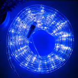 33ft LED Rope Lights, 110V 2 Wire Connectable Christmas Rope Lights Outdoor,240 LED Waterproof Indoor Outdoor White Rope Lights for Outside, Deck, Patio, Pool, Landscape Lighting